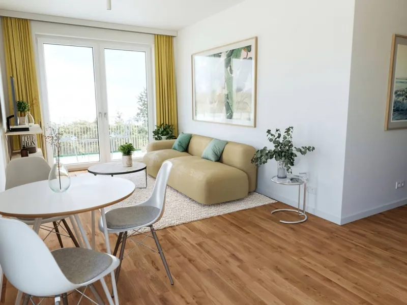 Exklusive 3,5-Zimmer-Wohnung mit 3 BALKONEN, 2 BÄDERN und EBK im Neubauquartier 'Ferdinand's Garden' — photo 1